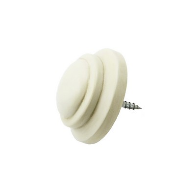 Menagerie Rod End Cap  Aged White